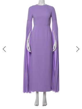 Solace London Lavender Long-Sleeve Cape Gown